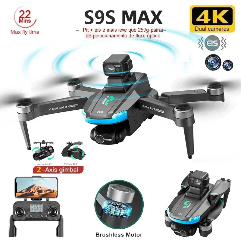 NEW S9S MAX MINI Drone 4K 2-Ax - Drone Lidar 评论和价格